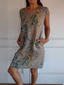 Bequemes Kleid mit Rundhalsausschnitt – Valentina
