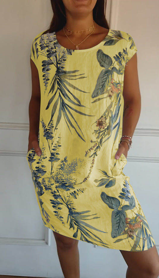 Bequemes Kleid mit Rundhalsausschnitt – Valentina