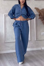 Zweiteiliges Leinen Damen Sommeroutfit – Alina