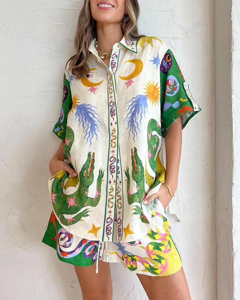 Zweiteilige Sommer-Set Damen mit Farbe und Komfort – Mira