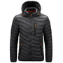 Herren Daunenjacke wasserabweisend mit abnehmbarer Kapuze – Alaric