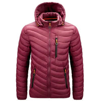 Herren Daunenjacke wasserabweisend mit abnehmbarer Kapuze – Alaric