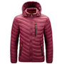 Herren Daunenjacke wasserabweisend mit abnehmbarer Kapuze – Alaric