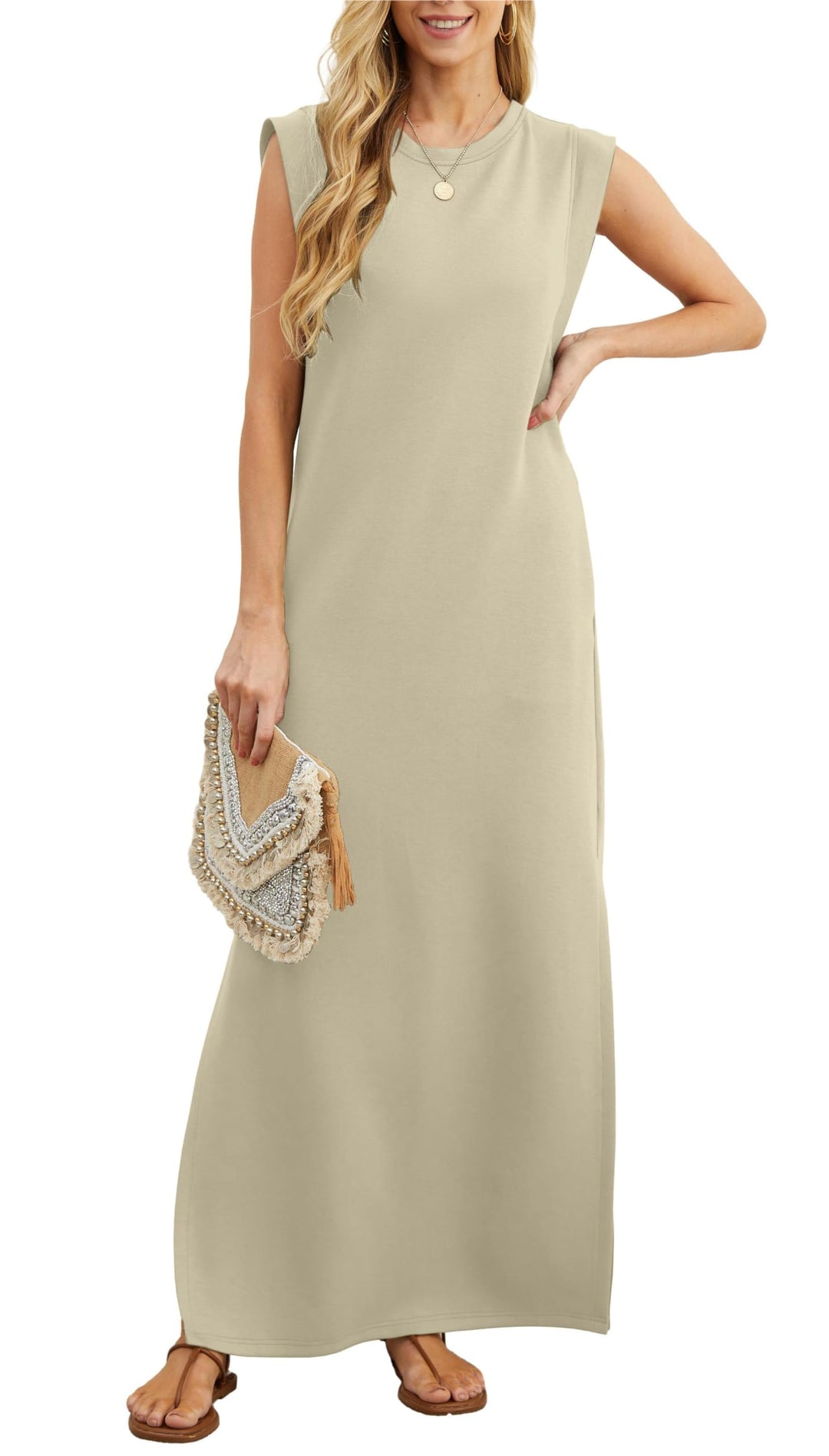 Luftiges Maxikleid mit Taschen Damen – Romy