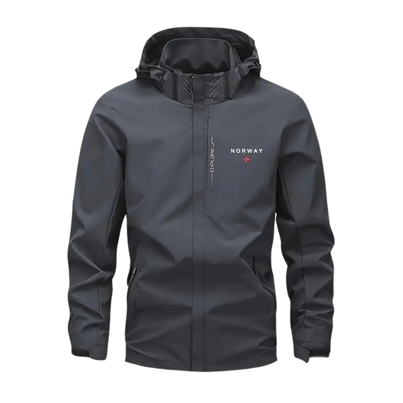 Herren Outdoorjacke leicht & atmungsaktiv mit abnehmbarer Kapuze – Elian