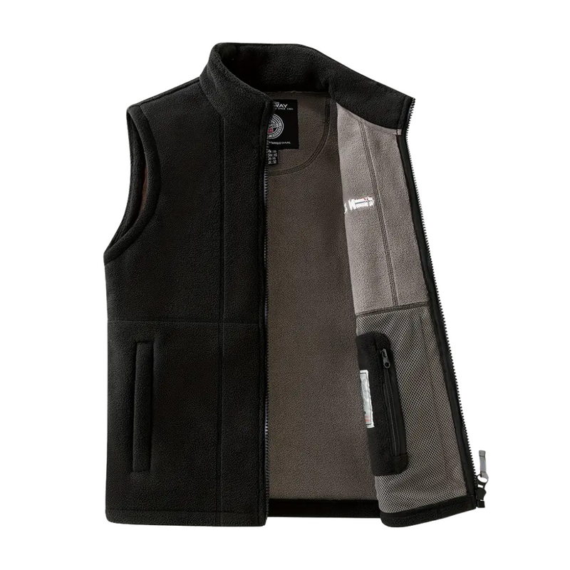 Herren Fleece Outdoor Weste – Gefüttert mit Stehkragen – Kaspar
