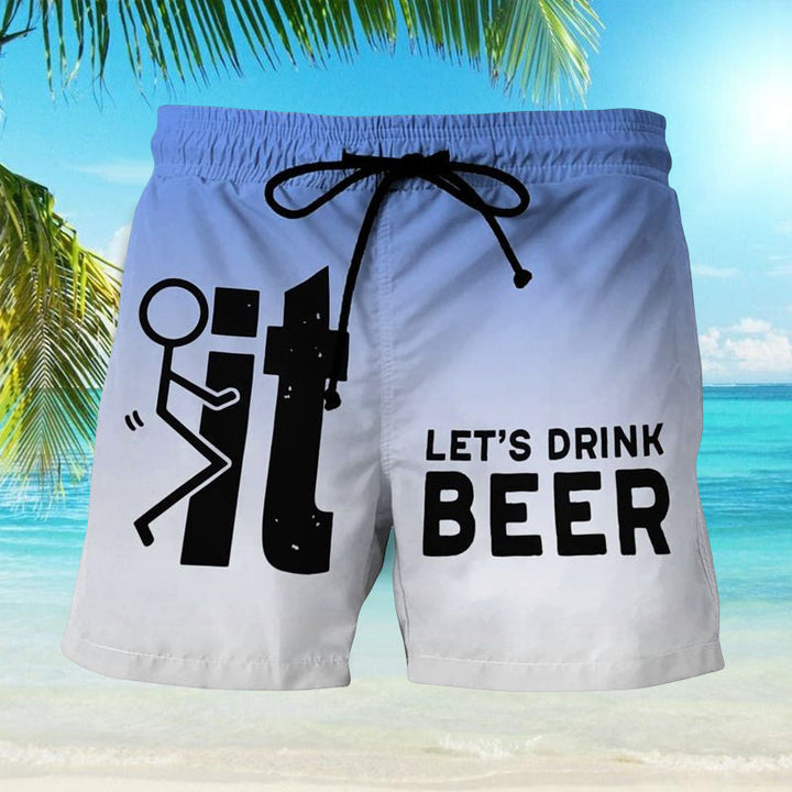 Hawaii Herren Badeshorts mit elastischem Bund – Fabio