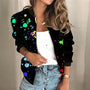 Trendige Bedruckte Damen Reißverschlussjacke - Faye