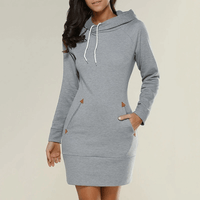 Kapuzen-Sweatkleid mit Taschen – Isabella