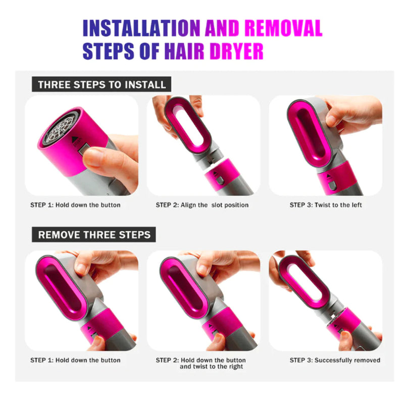 5-in-1 Warmluft-Föhnbürste – Aurevia