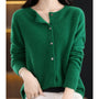 Damen Rundhals-Cardigan – Amalia Herbstzauber