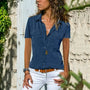 Elegante Damen Bluse mit kurzen Ärmeln – Mira
