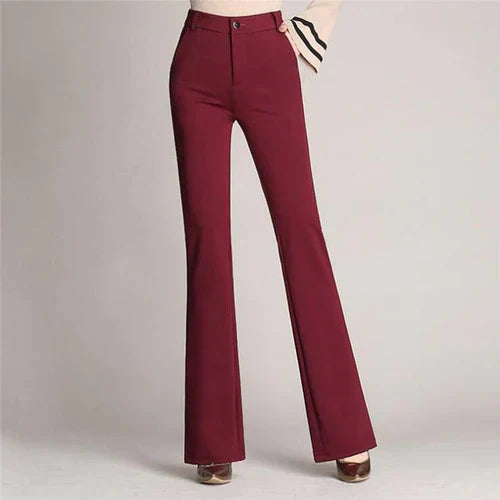 Schlank ausgestellte High-Waist-Hose – Mila