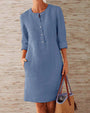 Elegantes Sommerkleid mit Knopfleiste – Allegra