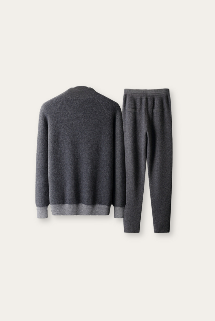 Graue Kaschmir Merinowolle Set – Vittore
