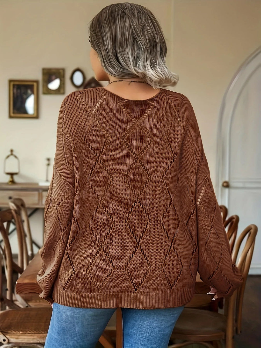 Damen Oversize Strickpullover in Plus Size – Marietta