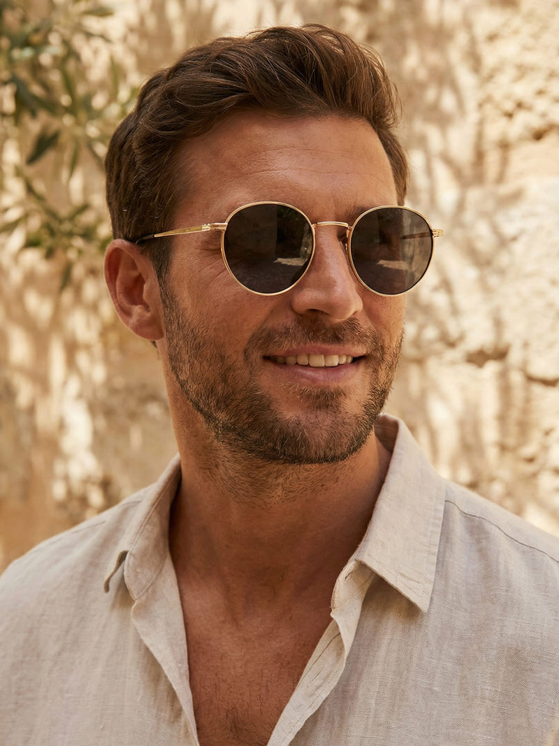 Unisex Designer Sonnenbrille mit Rundgläsern – Nova
