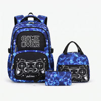 3-Teiliges Schulrucksack Set Im Gaming-Design - Luminoz