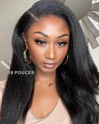 Schwarze HD Lace Perücke mit Lockenrand – Imani