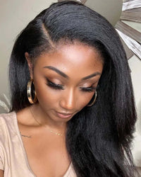 Schwarze HD Lace Perücke mit Lockenrand – Imani