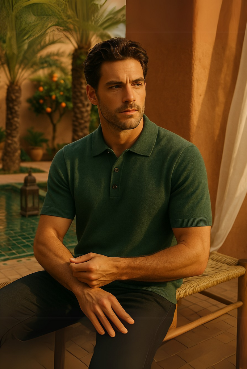 Stylish Men's Polo Made from Cashmere Merino Wool – Eliano