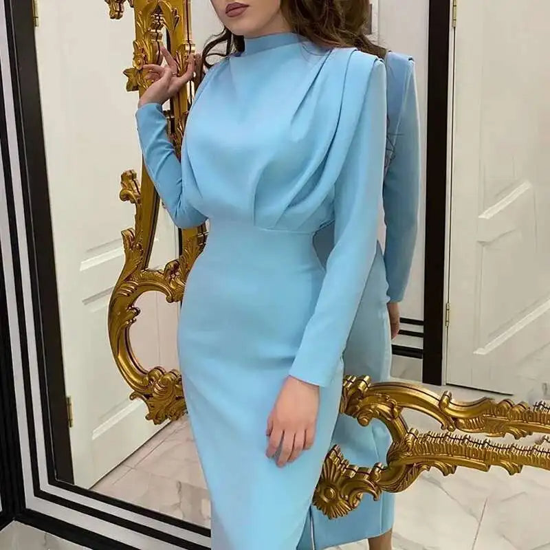 Bodycon Midi Kleid mit Turtleneck – Valeria