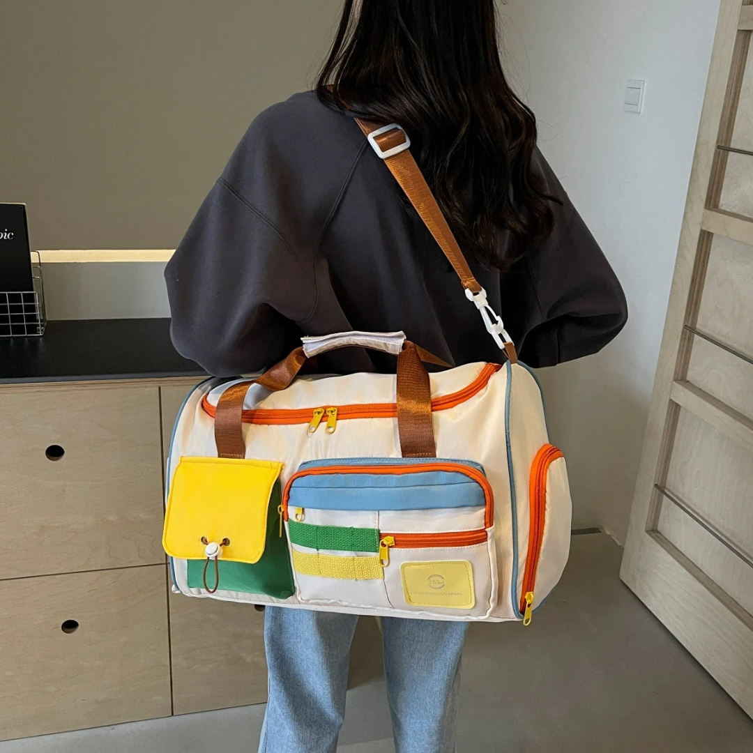 Leichtgewicht Duffeltas mit Farbblöcken - FlexaBag