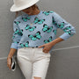Damenpullover mit Schmetterlingsmuster – Liora