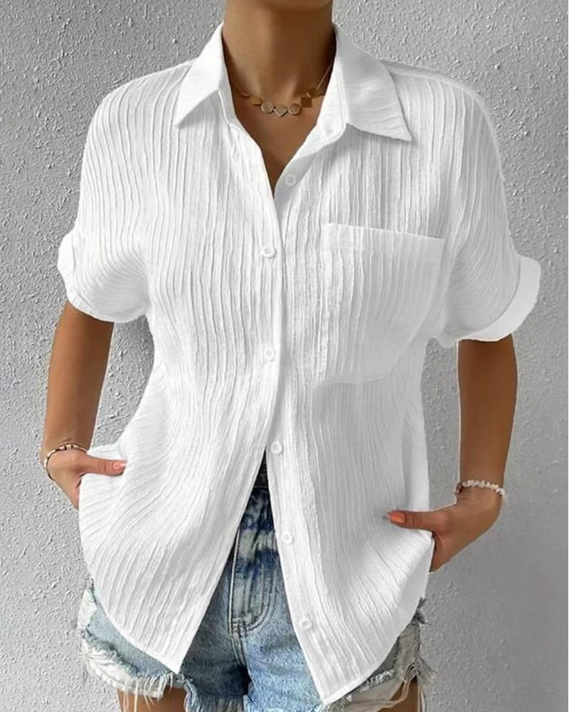 Stilvolle Bluse mit kurzen Ärmeln – Elena