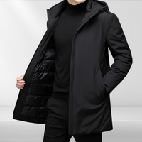 Klassische Herren Kapuzenjacke mit Entendaunenfüllung – Matteo