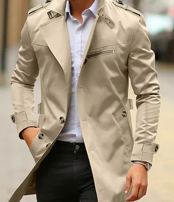 Herbstlicher Klassischer Herren-Trenchcoat – Fabrizio