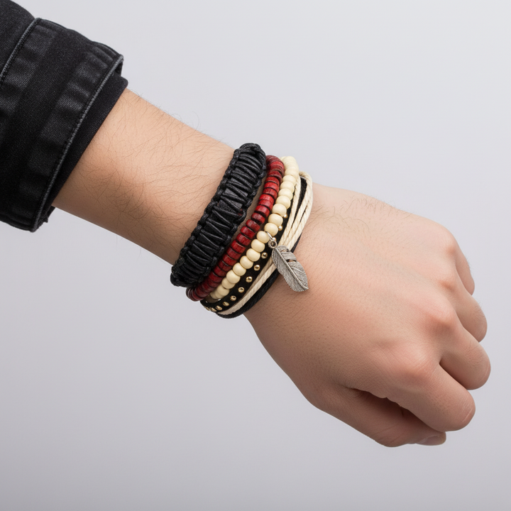 4-Teiliges Armband-Set - RebelStyle
