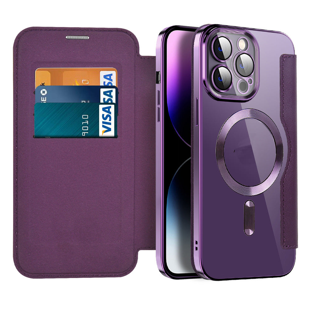 Leder Flip Case mit Magnet Adsorption & RFID-Schutz – Valtrix (1+1 GRATIS)