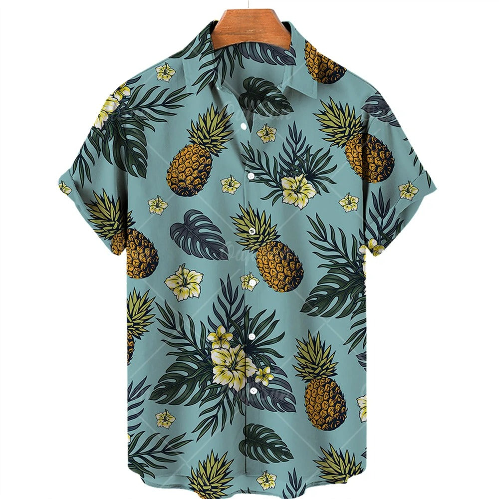 Tropisches Hawaii-Hemd mit kurzen Ärmeln – Mateo