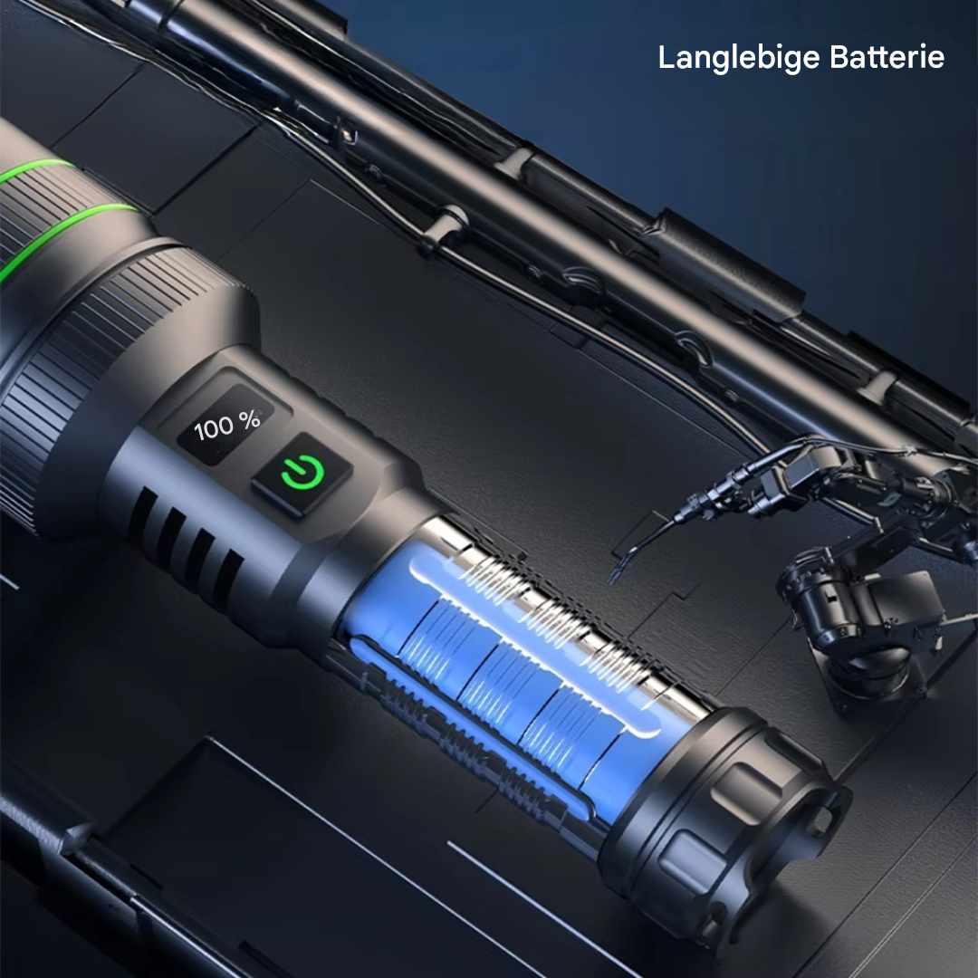 Extrem Helle und Zoombare LED-Taschenlampe - PowerBeam