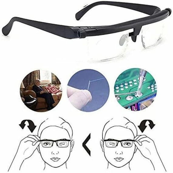Verstellbare Brille für Nah- und Fernsicht - VisiFlex