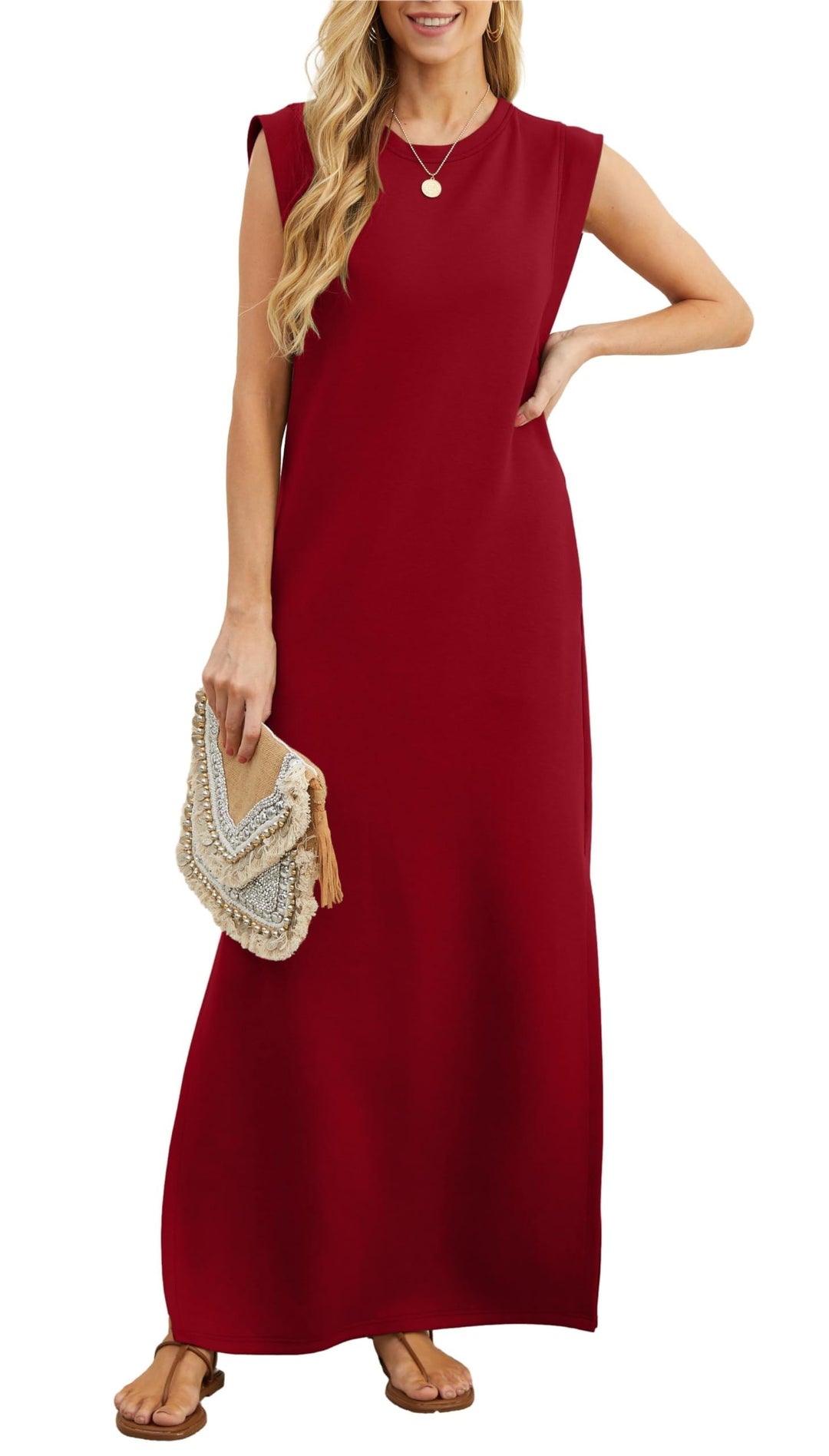 Luftiges Maxikleid mit Taschen Damen – Romy