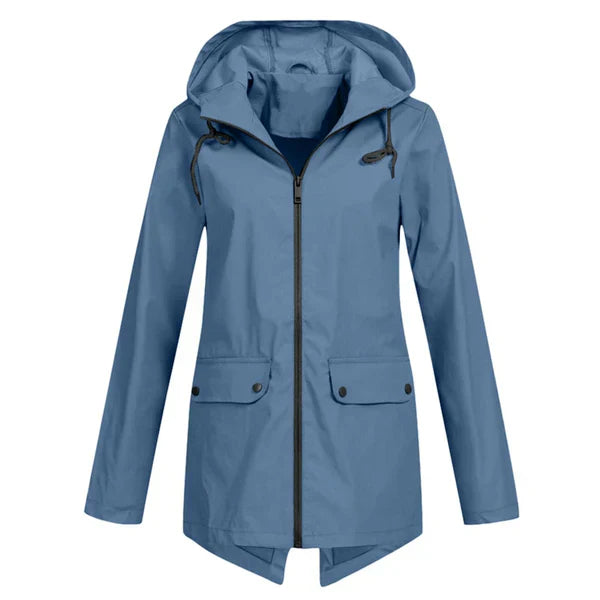 Trendige Damen Regenjacke mit Kapuze - Liora