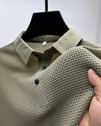 Herrenpolo aus atmungsaktivem Mesh – Matteo