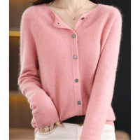 Damen Rundhals-Cardigan – Amalia Herbstzauber