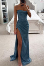 Abendkleid mit Glitzer und Beinschlitz für Damen – Lorena