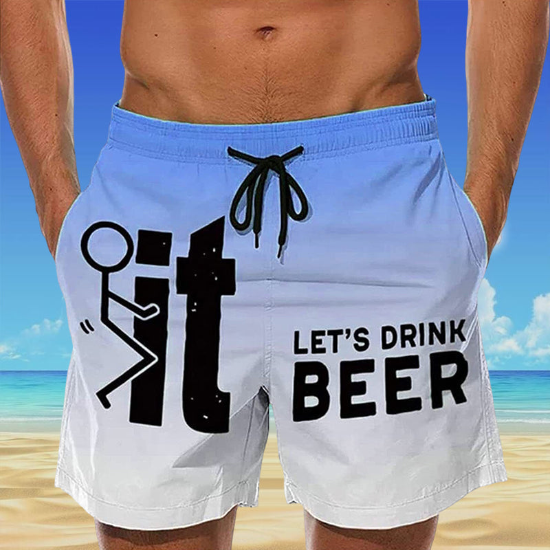 Hawaii Herren Badeshorts mit elastischem Bund – Fabio