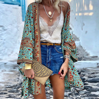 Trendige Boho Damen Strickjacke mit Muster – Elena