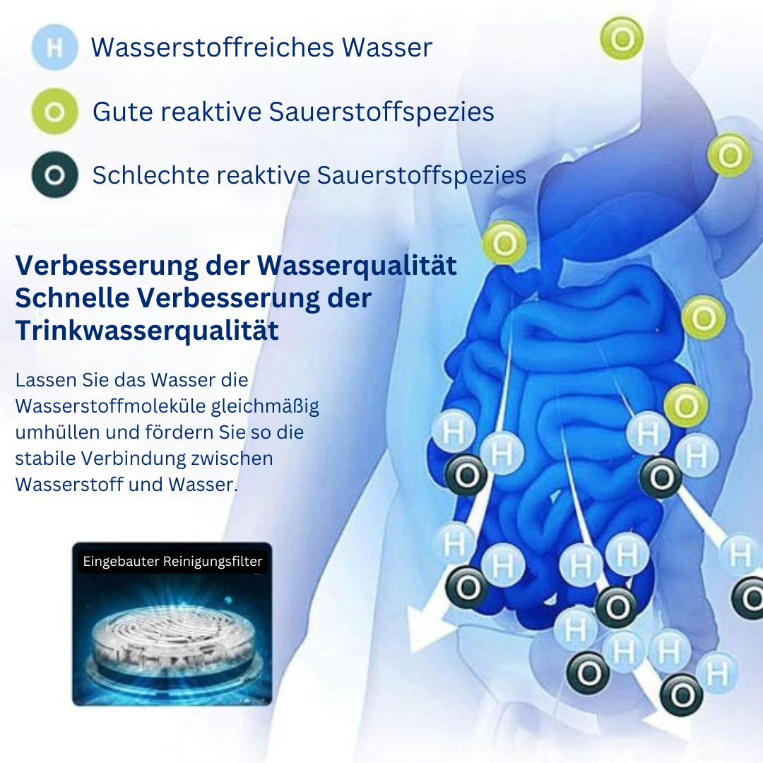 Elektrischer Wasserreiniger mit Wasserstoff- und Alkaline-Option - PureFlow