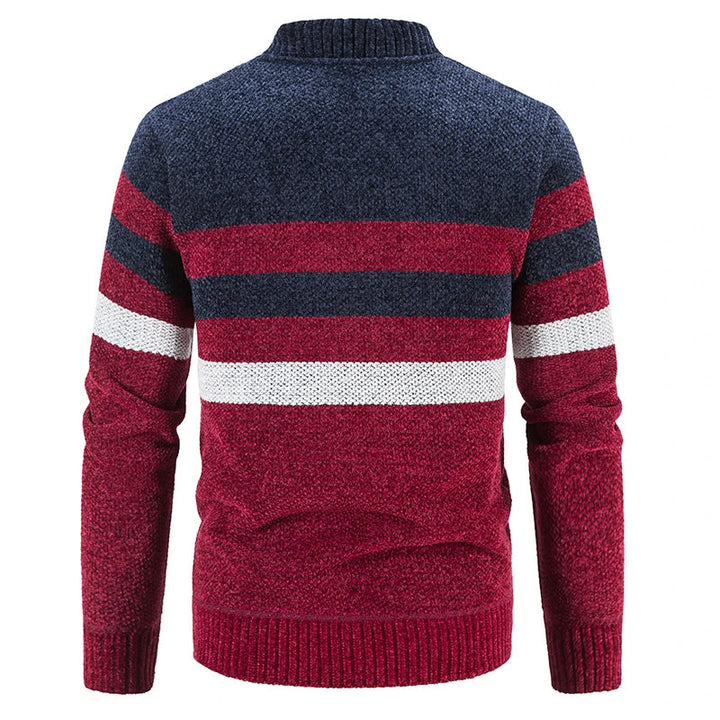 Herren Gestreifter Herbstpullover – Tobias