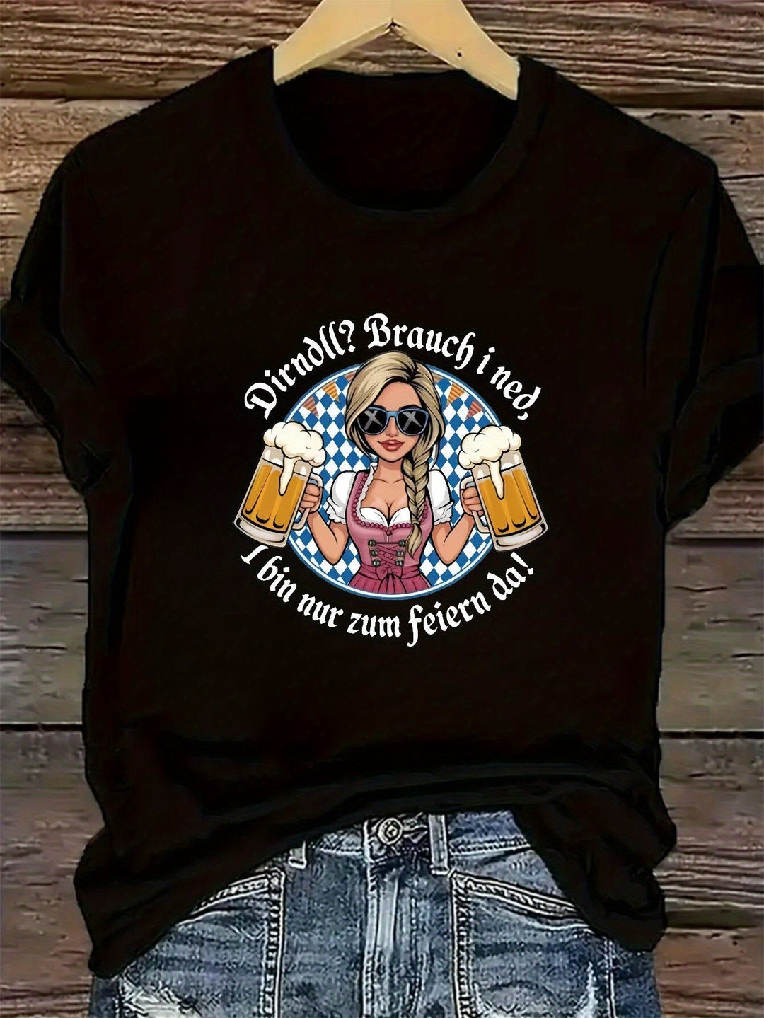Damen Plus Size Kurzarm T-Shirt – Liesl Oktoberfest 2025