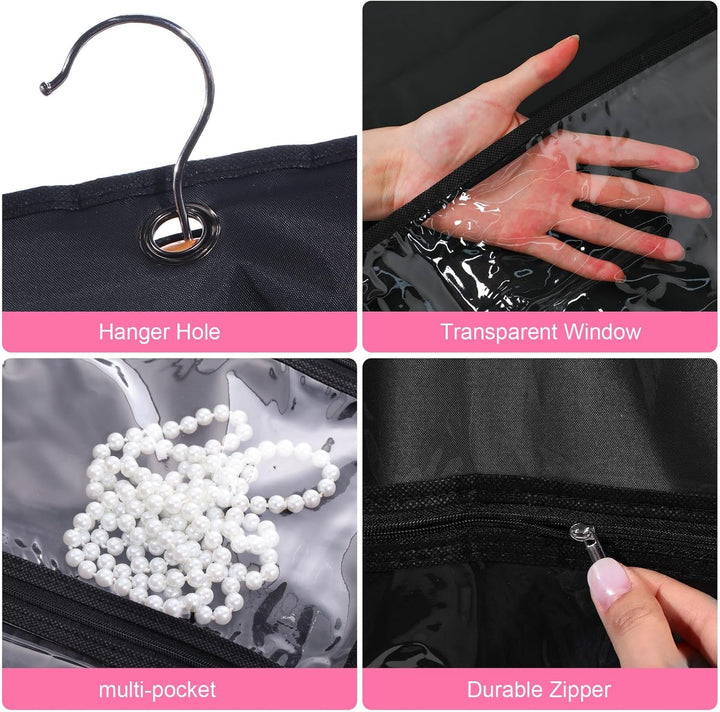 Tanz- und Kostüm-Kleidersack Set – 5er-Pack mit Durchsichtigen Taschen und Faltlasche (Kaufe 1, Erhalte 1 GRATIS)