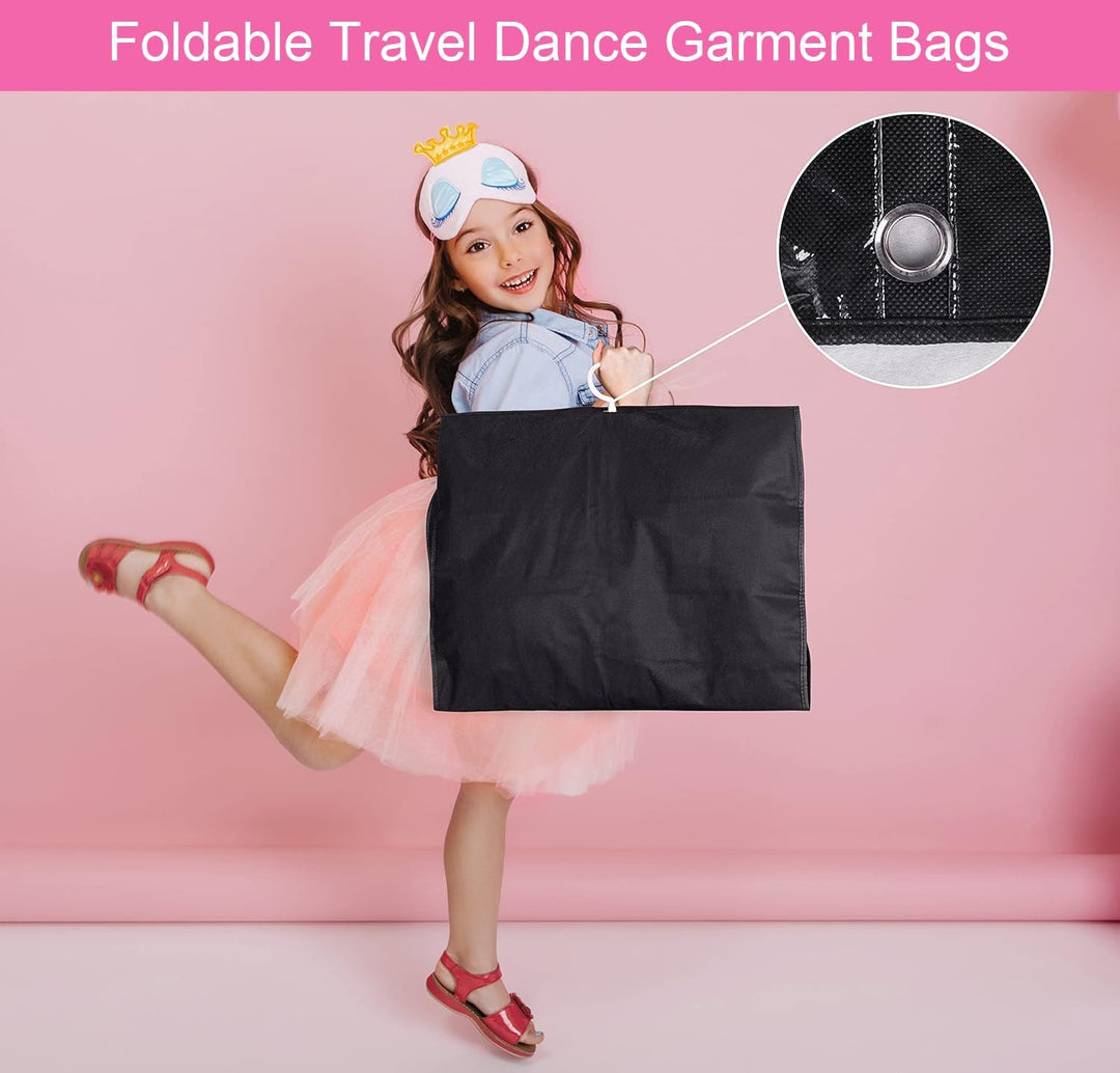 Tanz- und Kostüm-Kleidersack Set – 5er-Pack mit Durchsichtigen Taschen und Faltlasche (Kaufe 1, Erhalte 1 GRATIS)