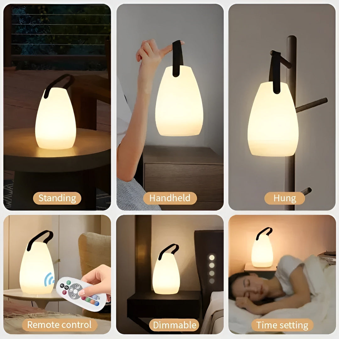 Wasserdichte Drahtlose LED Tischlampe für Innen & Außen - Lumora