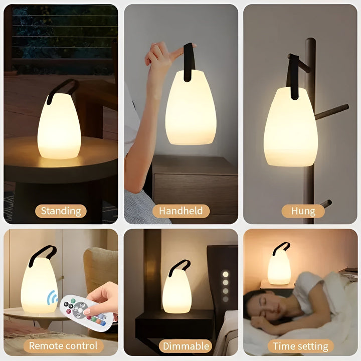 Wasserdichte Drahtlose LED Tischlampe für Innen & Außen - Lumora